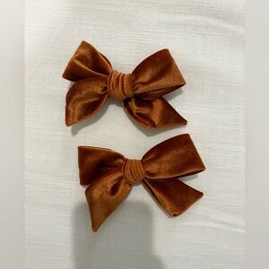 Lou Lou Velvet Bow Large Pigtail Set